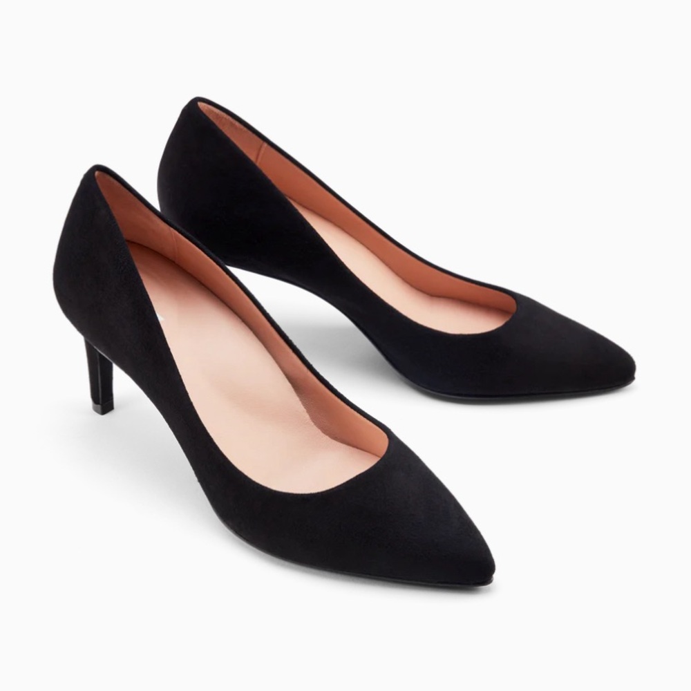 Inez Lola black suede pumps